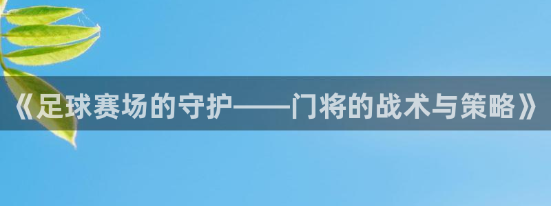 《足球赛场的守护——门将的战术与策略